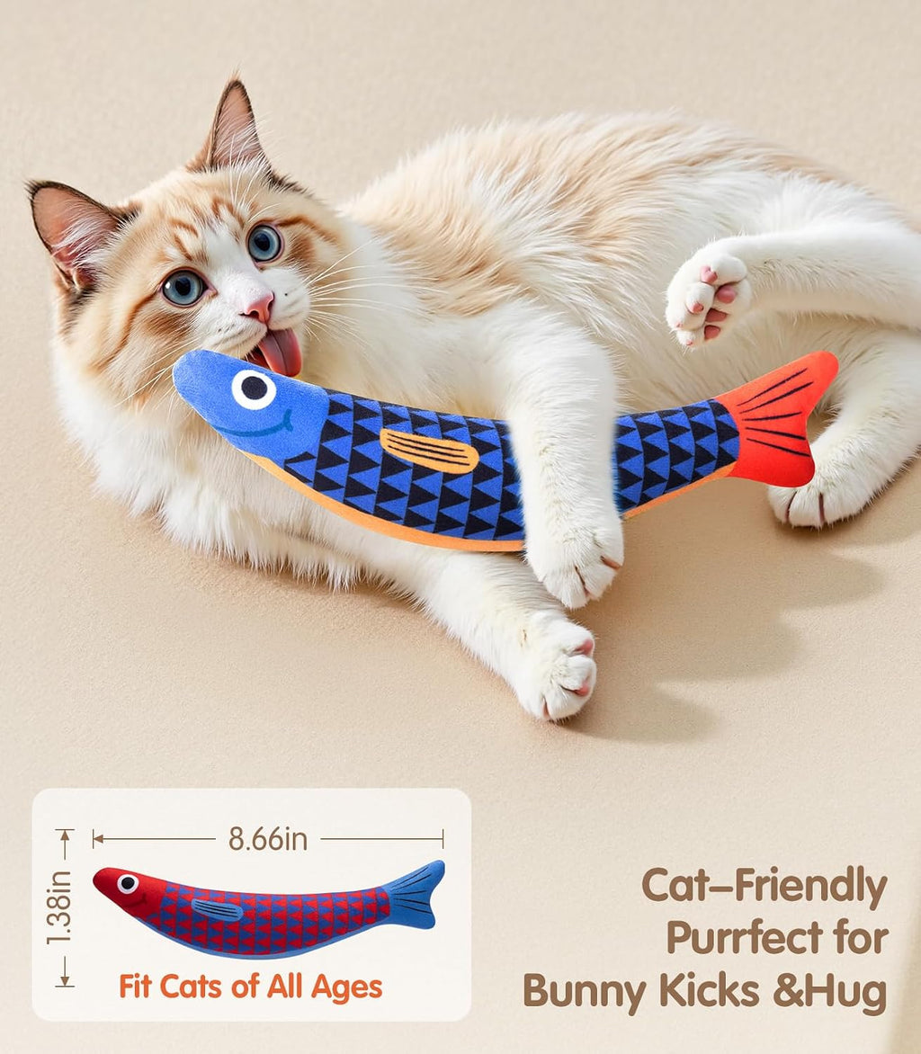 Close up of the bite resistant fabric and double stitching on the PetBusy cat toy