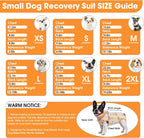 Back view showing zipper on Miaododo dog recovery suit