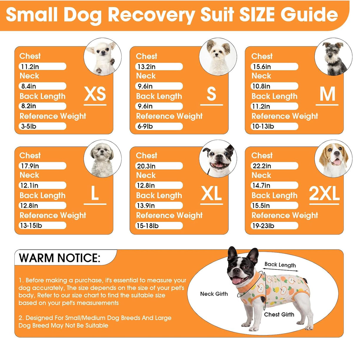 Back view showing zipper on Miaododo dog recovery suit