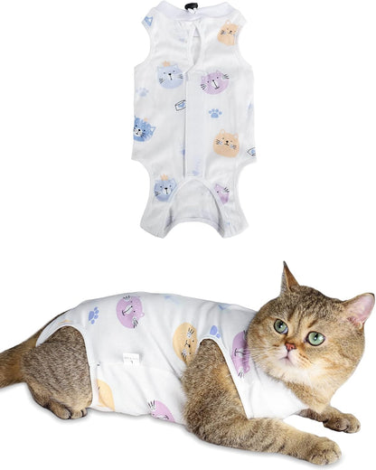 ANWA 2 Pack Cat Recovery Suit - Breathable Cat Onesie for Cats After Surgery Female, Kitten Surgery Recovery Suit Female Abdominal Wounds - Image 14