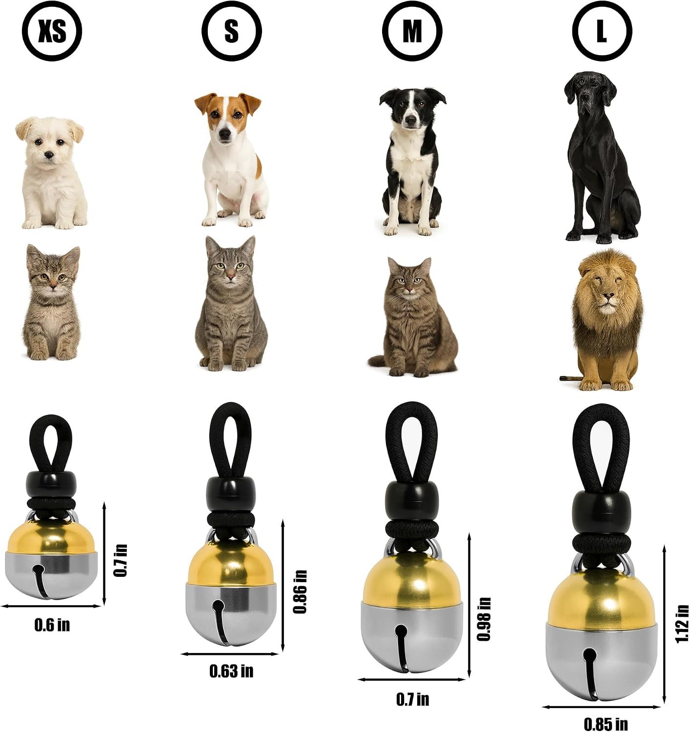 Noble Bells - Handmade in USA, Extra Loud Collar Bell for Cats and Dogs, Premium Brass and Nickel Silver - Image 9