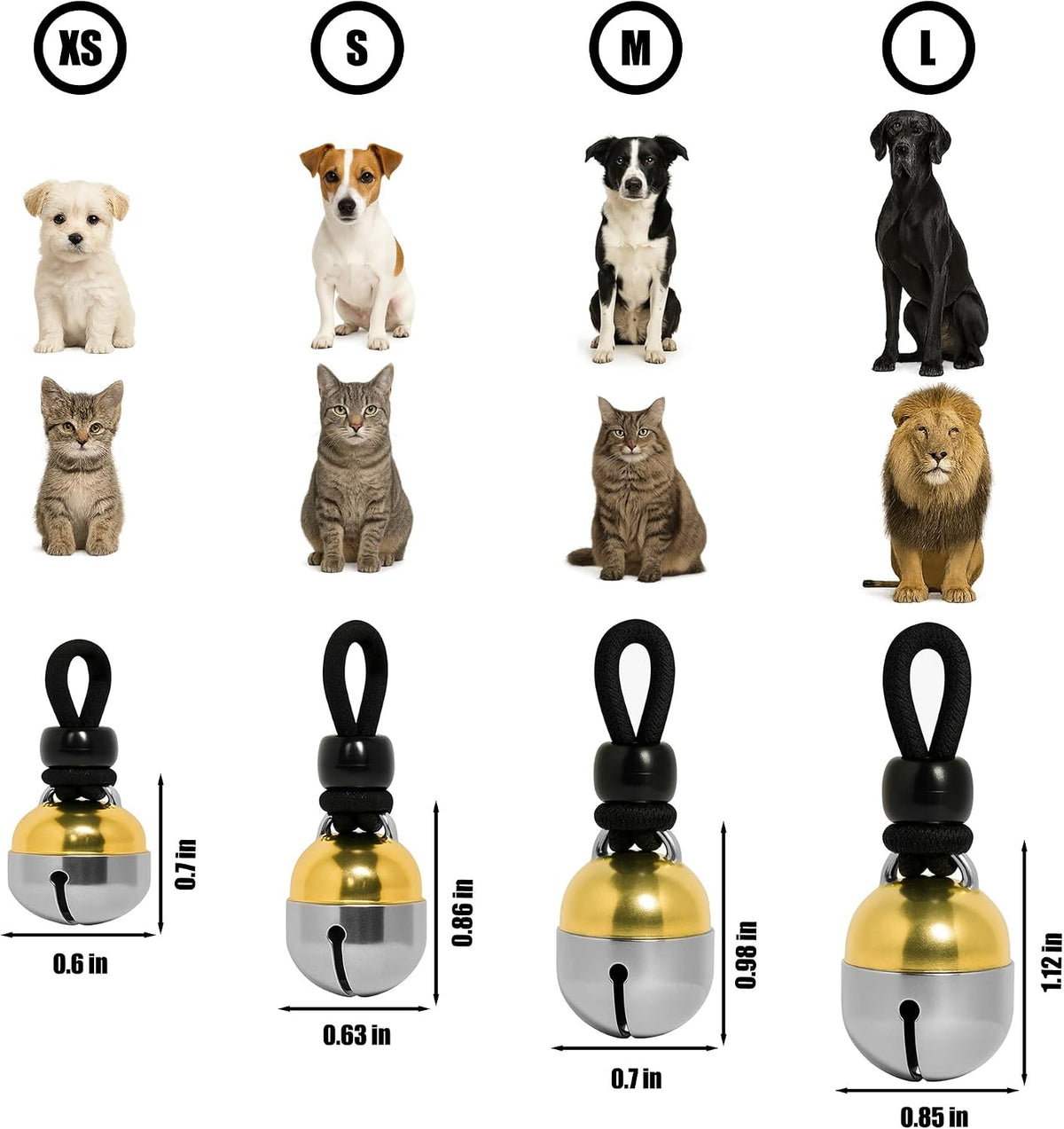 Noble Bells - Handmade in USA, Extra Loud Collar Bell for Cats and Dogs, Premium Brass and Nickel Silver - Image 9