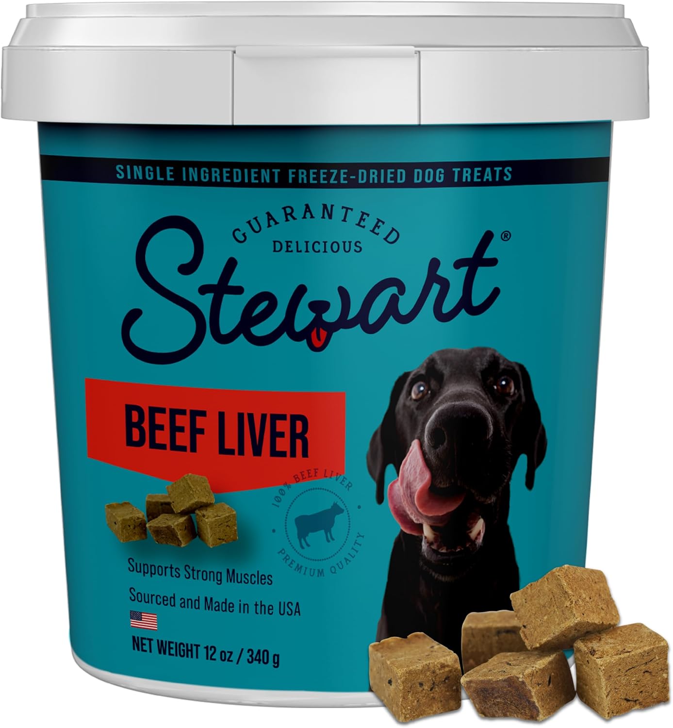 Stewart 100% Beef Liver Dog Treats, 21 oz Tub, ~475 Pieces, Freeze Dried Raw, 50% Protein, Single Ingredient Training Treats or Meal Topper, Grain Free, Gluten Free - Image 10