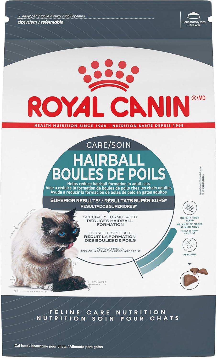 Royal Canin Feline Care Nutrition Hairball Care Adult Dry Cat Food, 14 lb Bag - Image 14