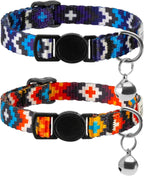 CollarDirect Cat Collar Breakaway with Removable Bell Set of 2 PCS Tribal Pattern Aztec Pet Safety Adjustable Kitten Collar - Image 13