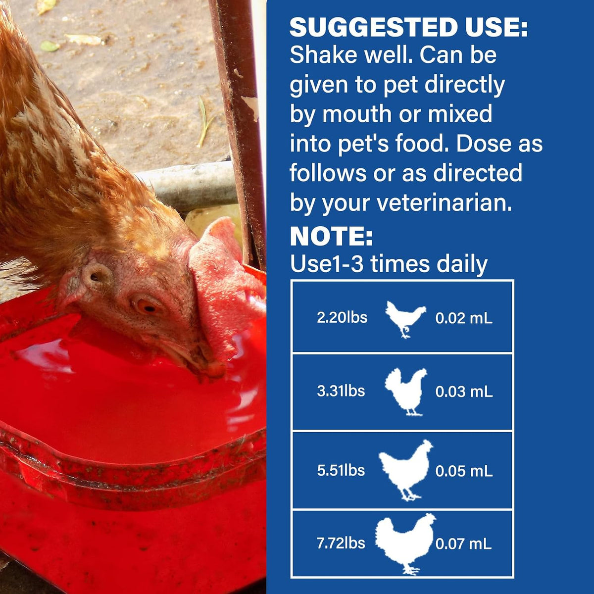 MedivexRX poultry care liquid dewormer cap and dropper