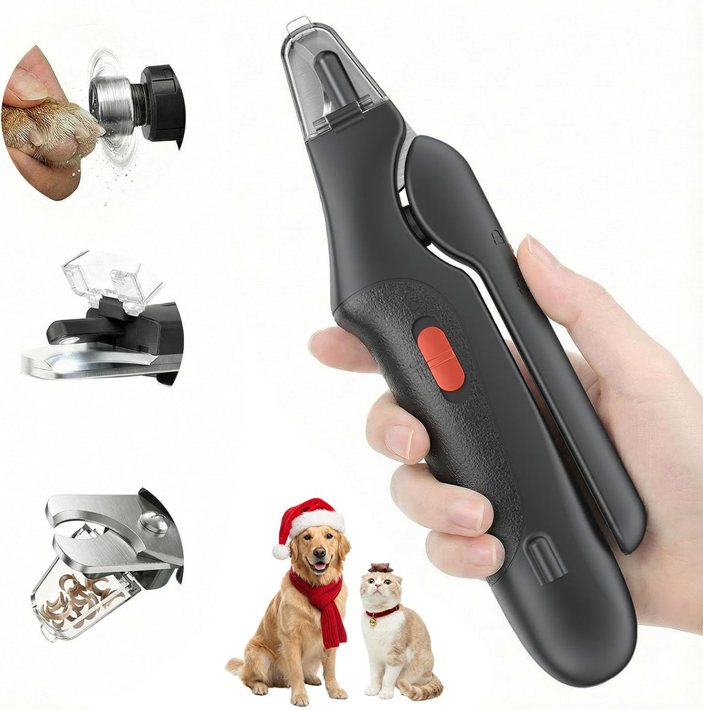 2-in-1 Dog & Cat Nail Clippers and Grinder with Catcher & 2 LED Lights - Image 10