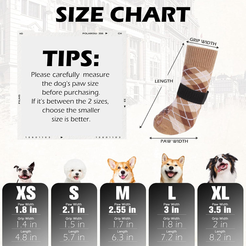 Close up of double sided anti slip grips on Expawlorer dog socks