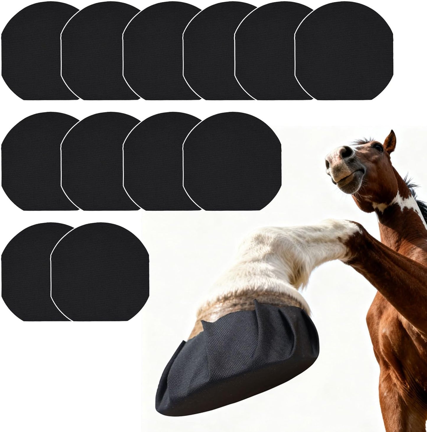HTtoy horse hoof tape 12 pack front view showing the strong sticky rolls for equine wound care
