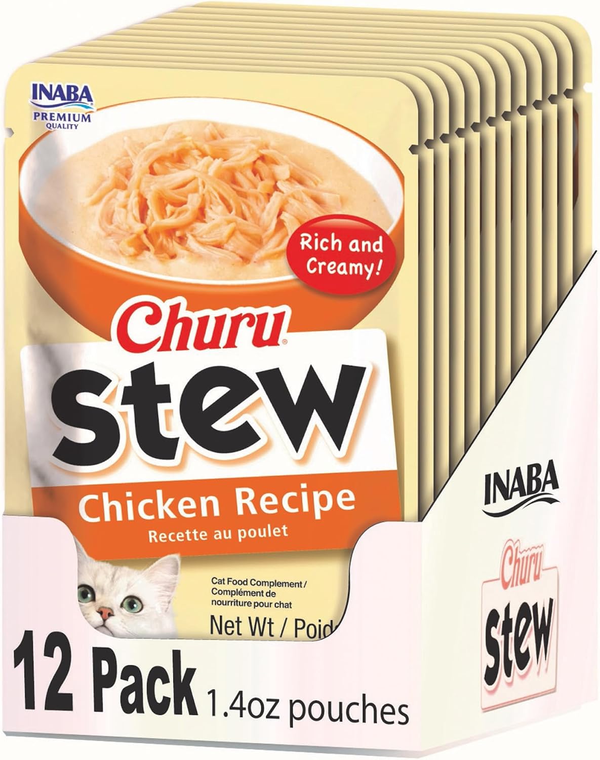 INABA Churu Stew for Cats, Side Dish Pouch with Vitamin E, 1.4 Ounces per Pouch, 12 Pouches, Chicken & Seafood Variety - Image 12