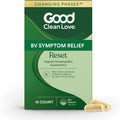 Good Clean Love Reset Homeopathic Vaginal Suppository front view for BV treatment.