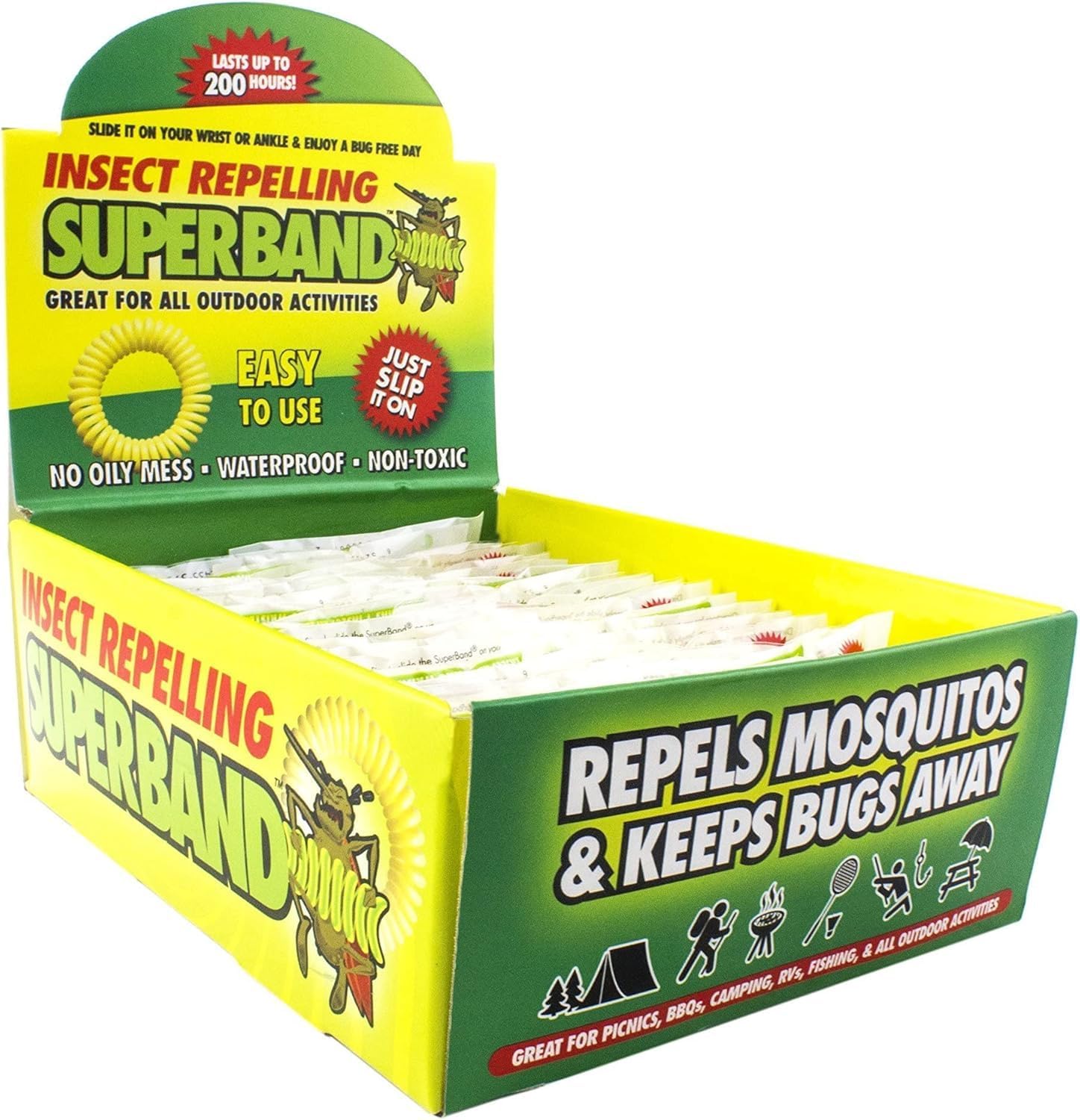 Evergreen Research SuperBand 50 count insect repelling coil wristbands
