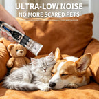 Gooad cordless pet shaver showing adjustable fine tuning knob