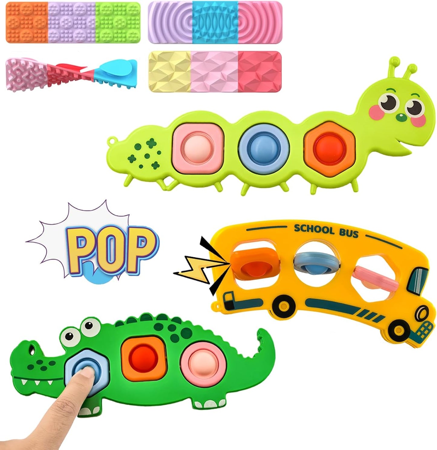 Rvrhlmi 7 piece sensory fidget popper toy set collection