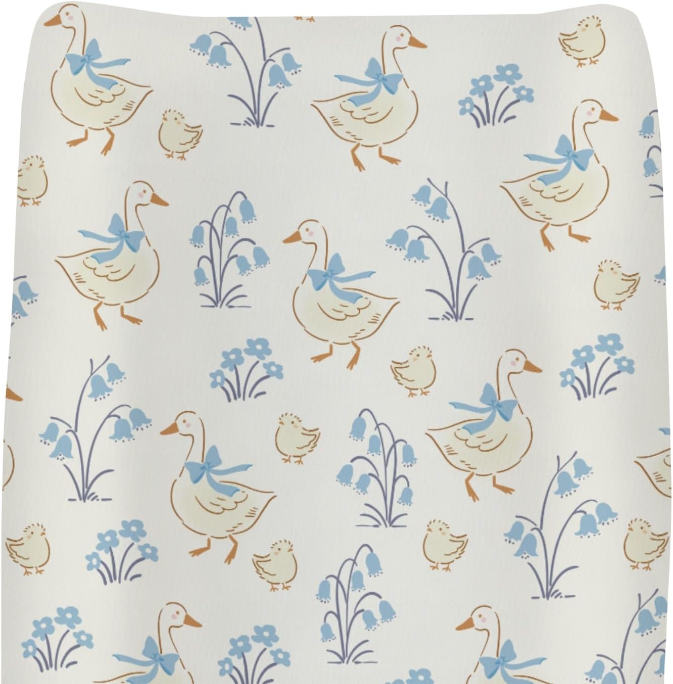 ZoUbqchY vintage geese floral changing pad cover front view