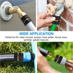 Demonstration of the snap on attachment mechanism for quick switching between nozzles and sprinklers.
