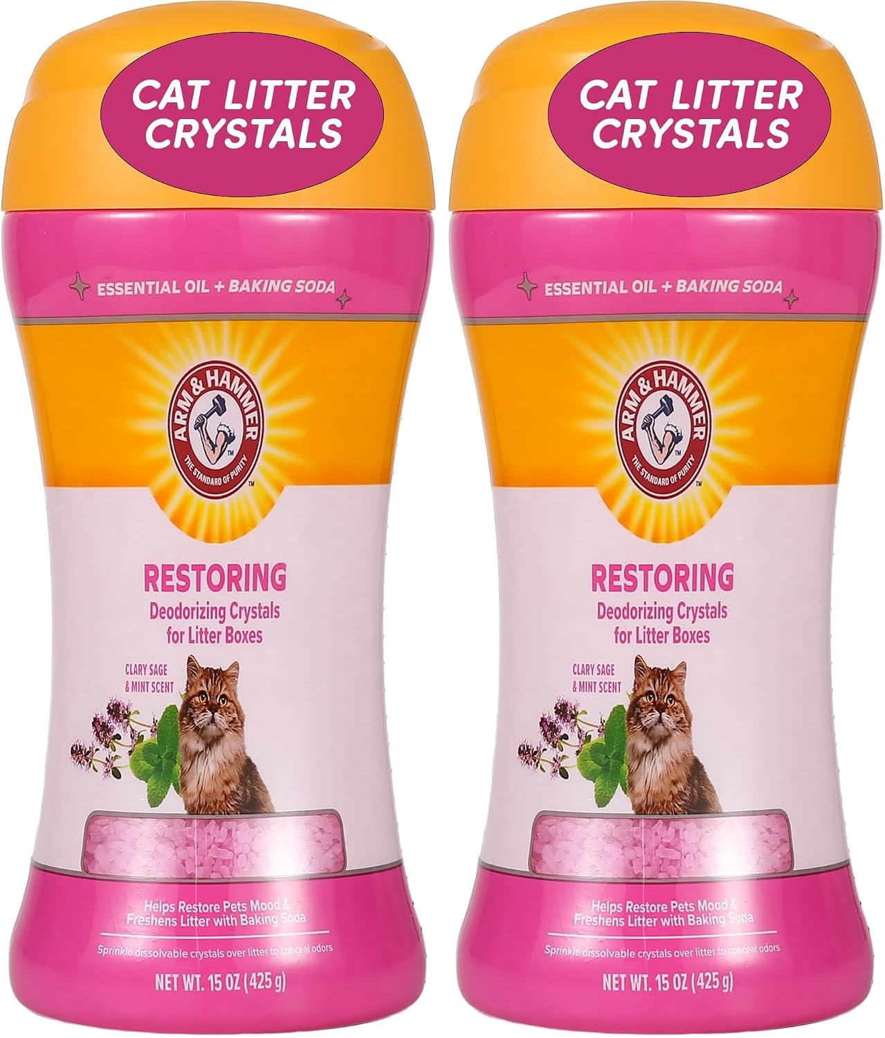 Arm & Hammer Cat Litter Deodorizing Crystals with Baking Soda, Odor Neutralizer, Dissolving Litter Box Deodorizer for Cat Odor Control, Lavender and Vanilla Scent, 15 Oz - Image 9