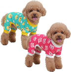XPUDAC 2 Pack Dog Pajamas for Medium Large Sized Dog, 4-Way Stretch Warm Pet Pjs Onesie Lightweight Soft Jammies Pet Clothes Boy Girl Duck Pig Print, 4XL - Image 12