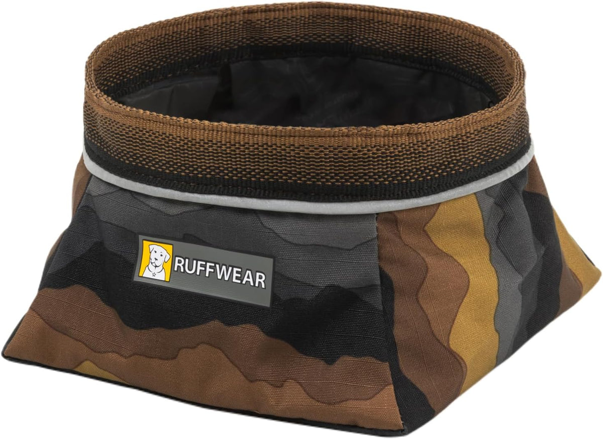 Ruffwear, Quencher Collapsible Dog Bowl, Packable Food & Water Bowl with Waterproof Lining, Water-Resistant Shell, & Reflective Trim, Lightweight, 4.2 Cups (1 L), Coastal Mountains, Medium - Image 10