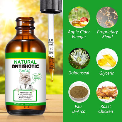 FuzzyUp cat multivitamin liquid drops showing chicken flavor label details