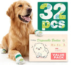 Disposable Dog Booties, Dog Boots to Prevent Licking Paws, Paw Protectors for Hot Pavement and After Surgery Care, Gentle Dog Shoes with 4 Rolls Bandages, Green 32pcs (Size S: Paw Width 1.18-1.77") - Image 10