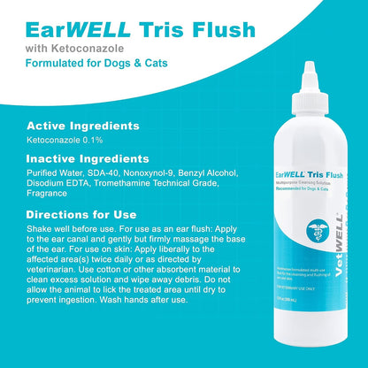 Veterinarian grade ear treatment for pet odor removal