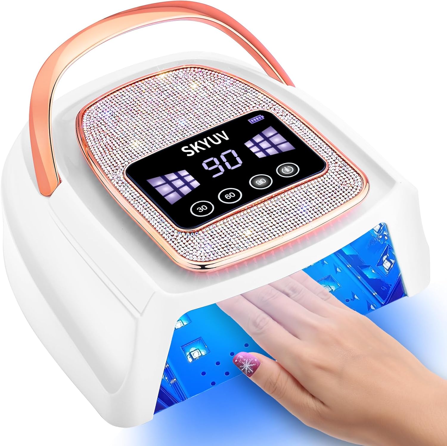 Asimebesty rechargeable UV LED nail lamp front view