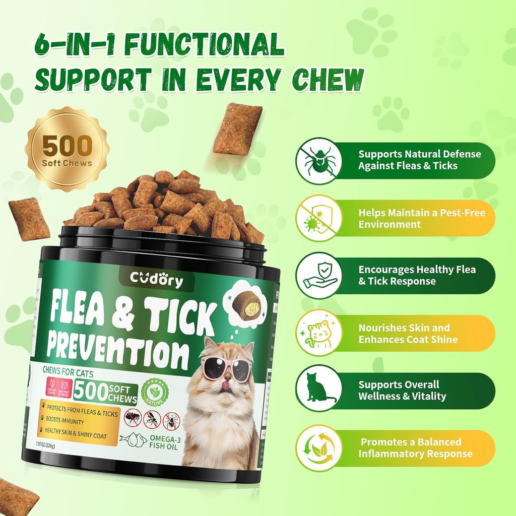 Side view of the authentic USA imported pet supplement jar highlighting the skin and coat support benefits.