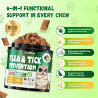 Side view of the authentic USA imported pet supplement jar highlighting the skin and coat support benefits.
