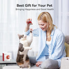 Cheerble interactive cat ball toy M1 red option showcasing the complete kit with companion bell accessory.