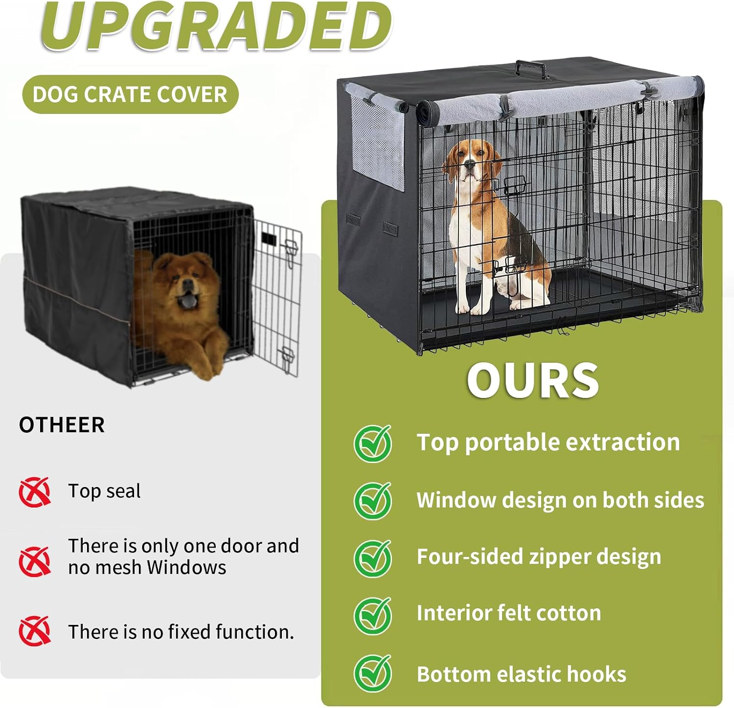 Anti freezing felt lined winter dog shelter enclosure diagram