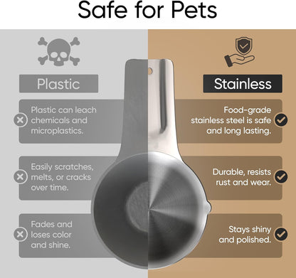 Color Up premium stainless steel scoop for bird and rabbit feed