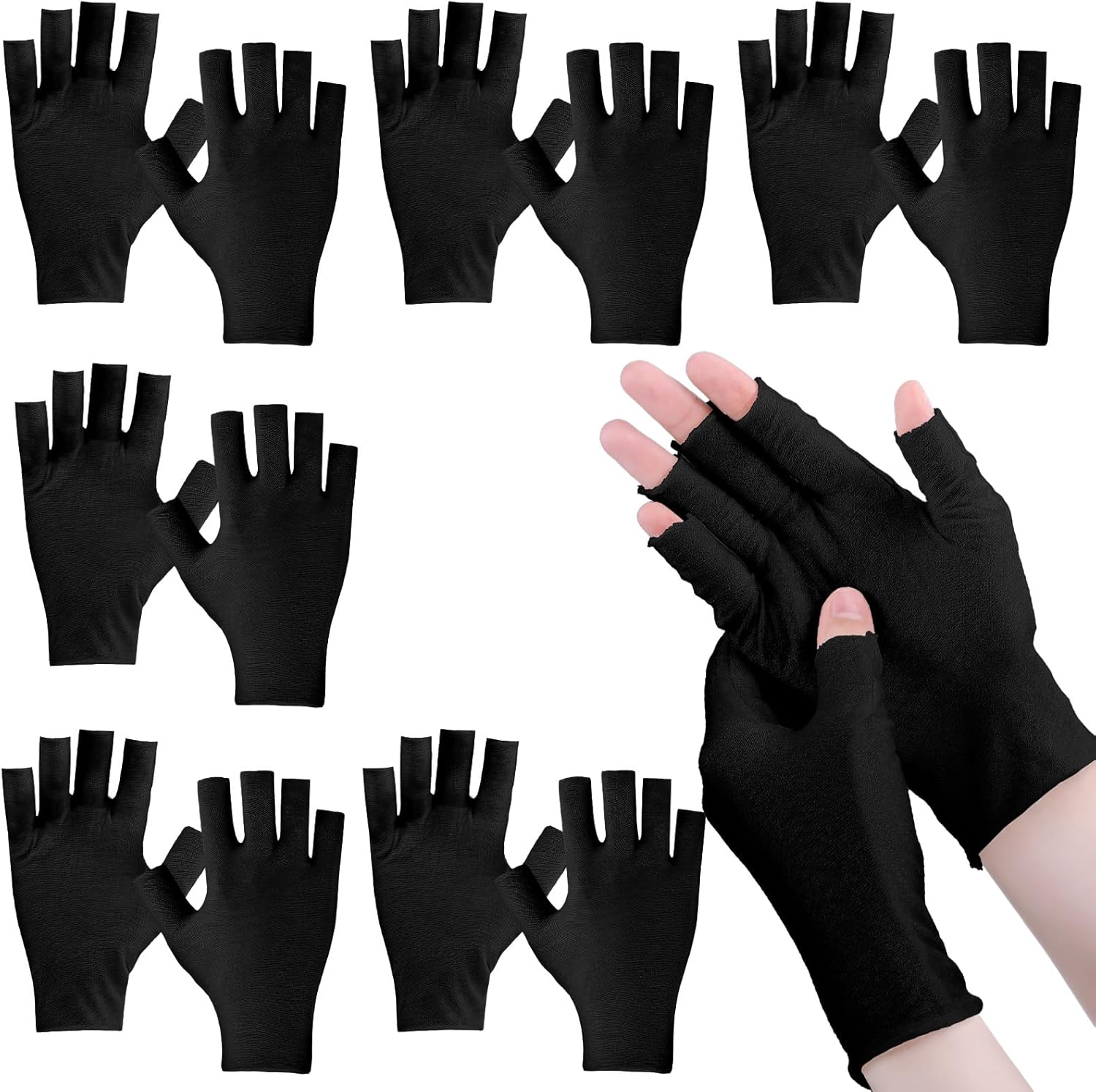 Geyoga fingerless moisturizing gloves front view for dry hands