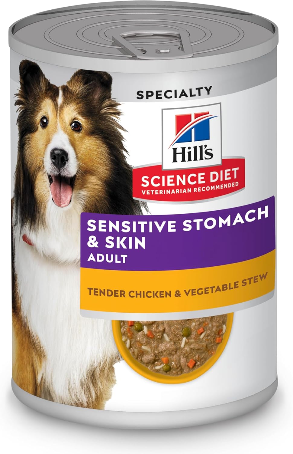 Hill's Science Diet Adult Sensitive Stomach & Skin Wet Dog Food, Turkey & Rice, 12.5 oz. Cans, 12-Pack - Image 13