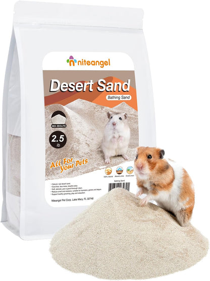 Comparison of Niteangel sand texture for hamster hygiene