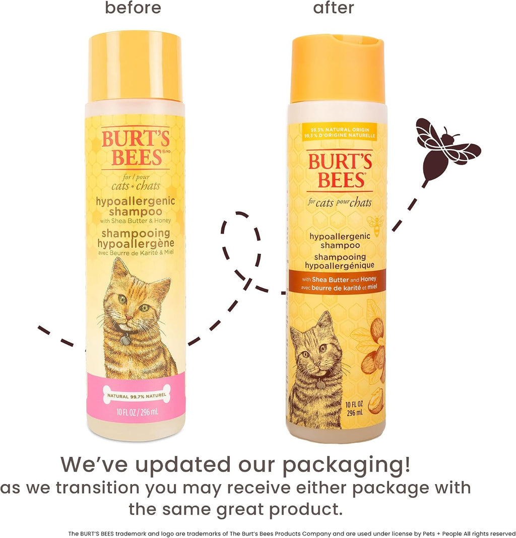Burt's Bees for Pets Hypoallergenic Cat Shampoo, Shea Butter, 10 Fl Oz - Image 2