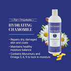 Hydrating chamomile pet grooming shampoo 1 gallon size
