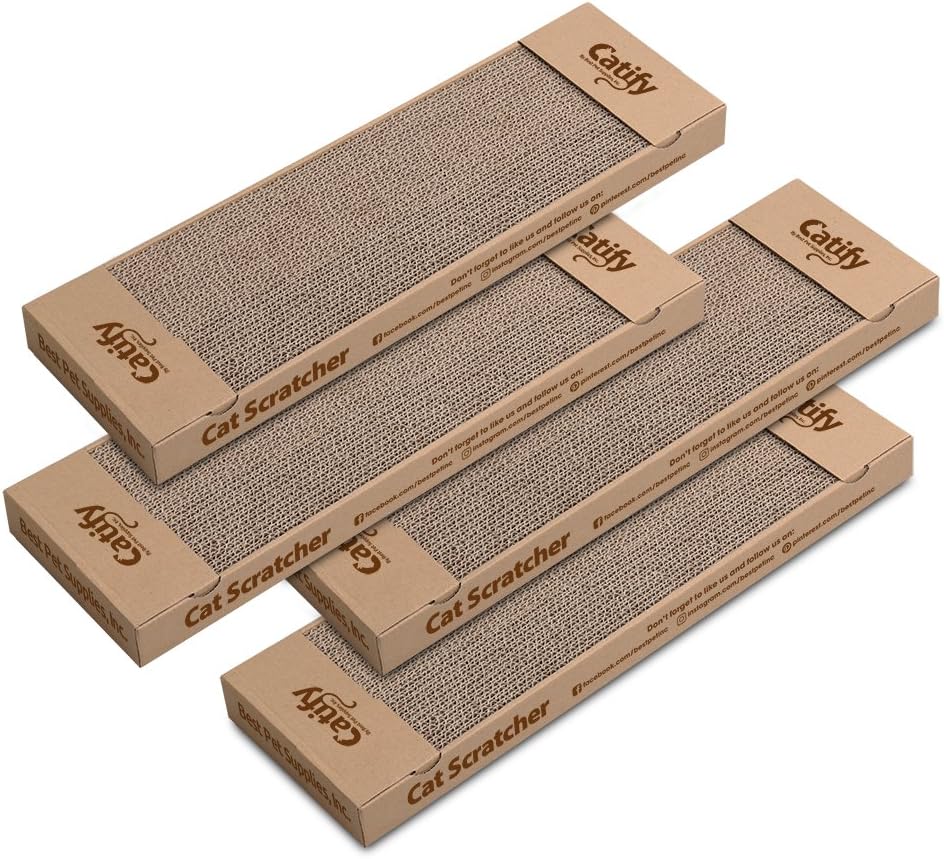 Catify Spin n' Scratch Cat Scratch Pad Refill - Round, 5-Pack - Image 15