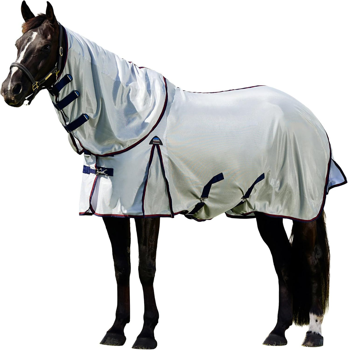 WeatherBeeta ComFiTec Airflow Fly Sheet Detach-A-Neck horse rug front view on horse