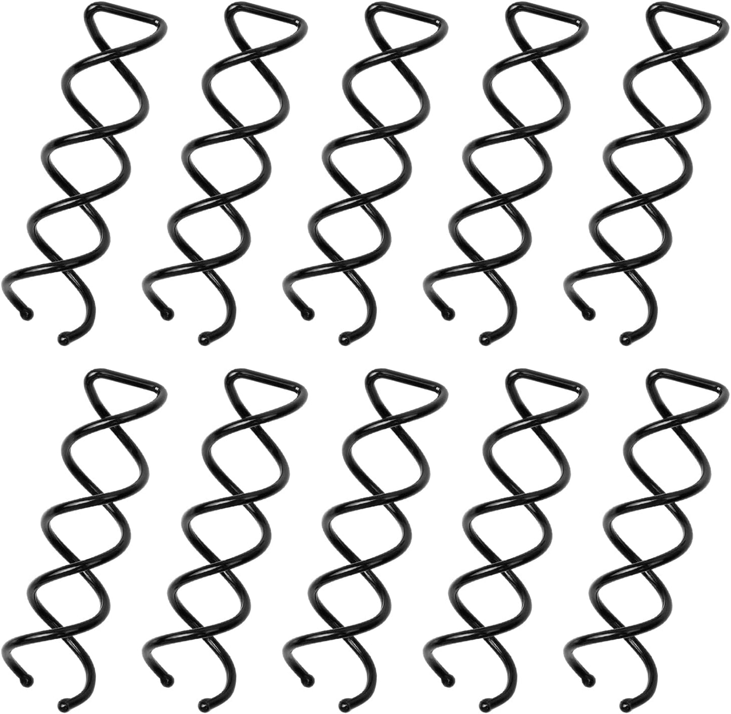 Defutay spiral twist hair pins ten pack front view for secure hair updos