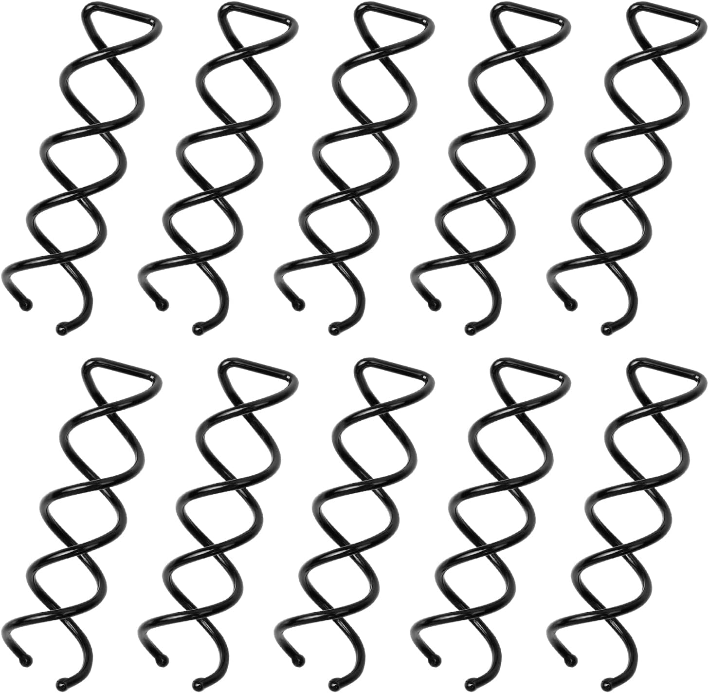 Defutay spiral twist hair pins ten pack front view for secure hair updos