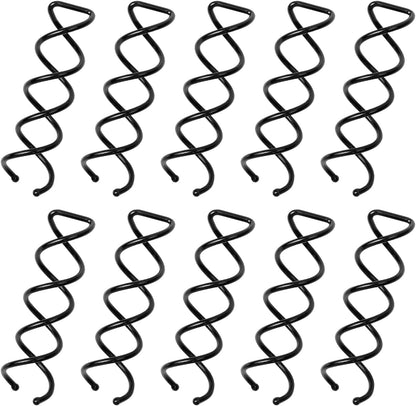 Defutay spiral twist hair pins ten pack front view for secure hair updos