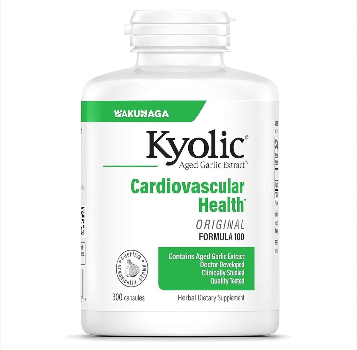 Kyolic Aged Garlic Extract Cardiovascular Health* Formula 100, 300 Capsules - Image 1