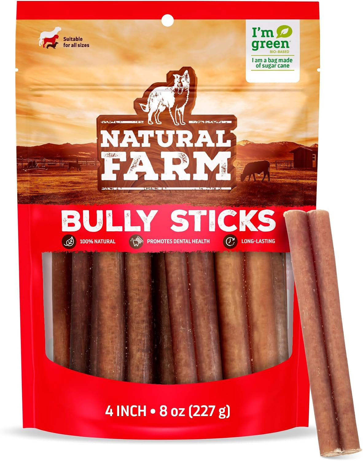 Natural Farm Odor-Free Bully Sticks (4-8", 16oz) ALL-NATURAL Long-Lasting Chews, 100% Beef Pizzle, Grass-Fed, Grain-Free, Hormone-Free, Protein for Muscle Development & Energy, Perfect For Medium Dogs - Image 13