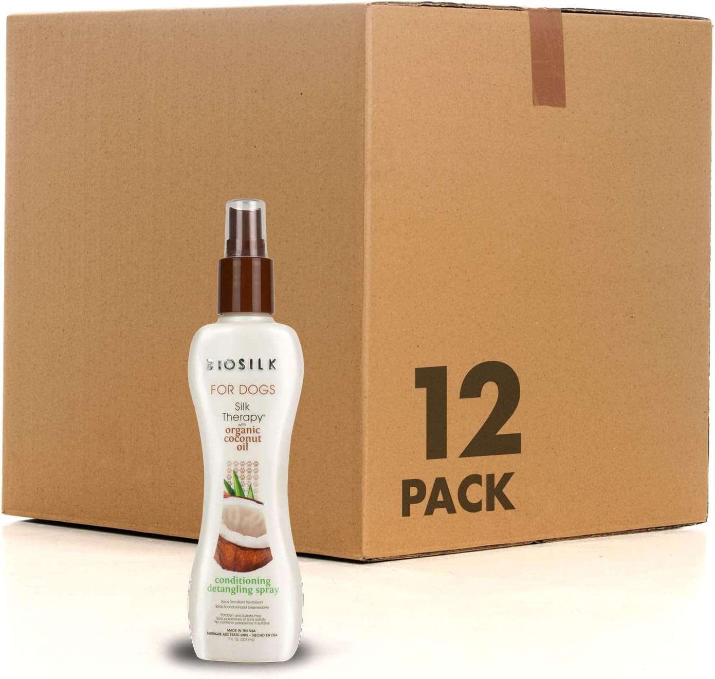 BioSilk conditioning detangler for dogs with organic coconut oil
