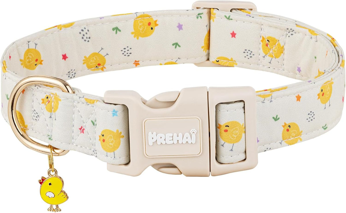 PREHAI Pink Strawberry Dog Collar Sweet Spring Summer Collars with Cute Strawberries Pattern for Female Girl Small Medium Large Dogs S - Image 15