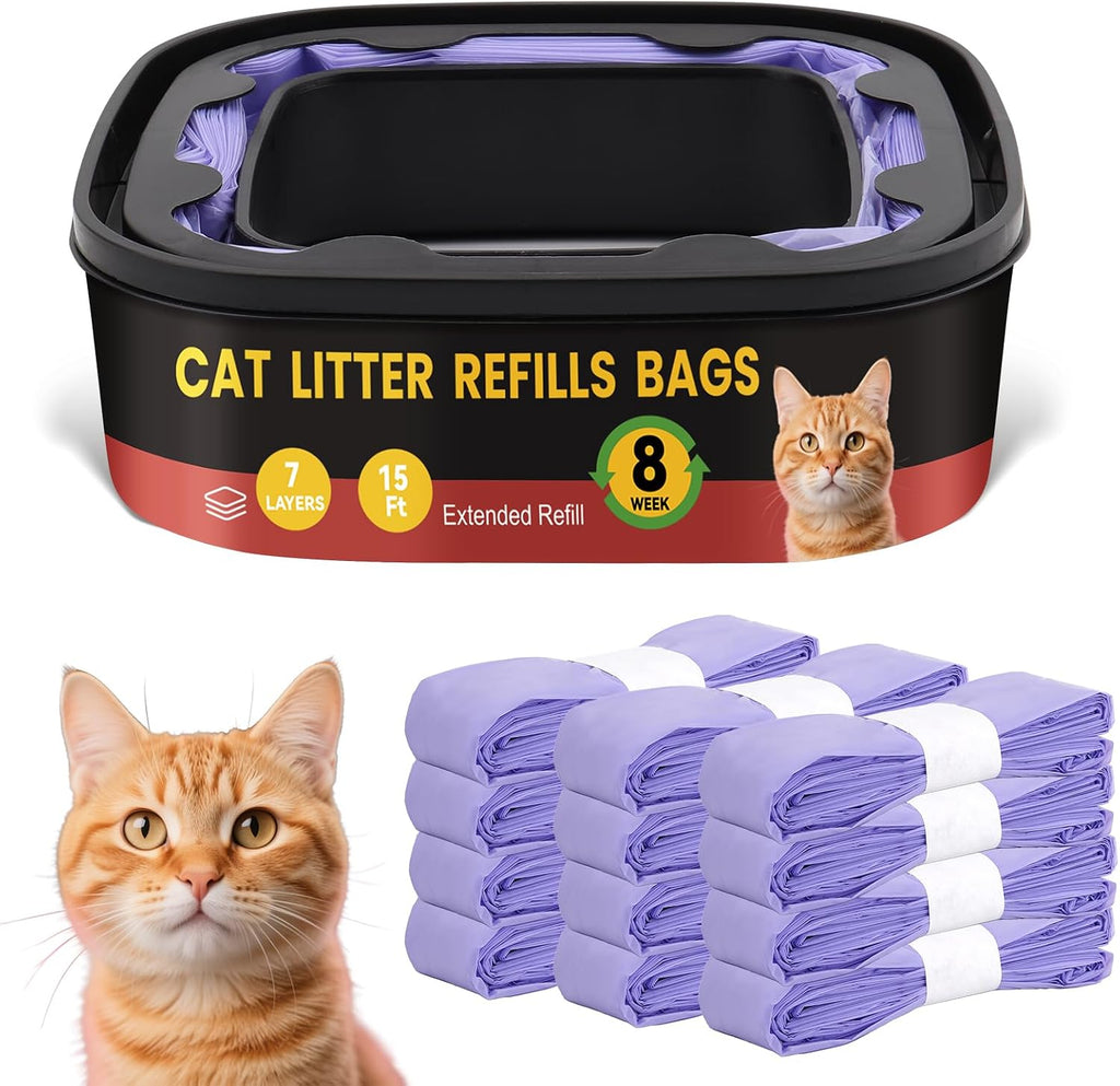 Egdusns cat litter refill bags 12 pack front view