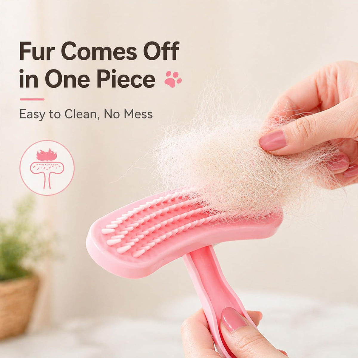 Decorvaiz bunny grooming kit brush for gentle coat maintenance