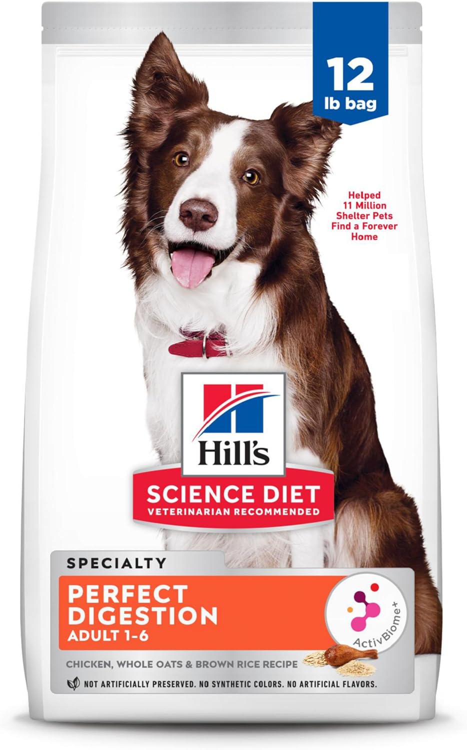 Hill's Science Diet Adult 1-6 Perfect Digestion Dry Dog Food, Salmon, Whole Oats, & Brown Rice, 3.5 lb. Bag - Image 14
