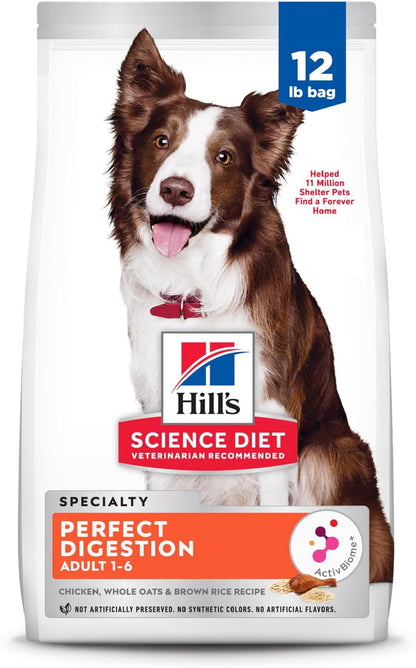 Hill's Science Diet Adult 1-6 Perfect Digestion Dry Dog Food, Salmon, Whole Oats, & Brown Rice, 3.5 lb. Bag - Image 14